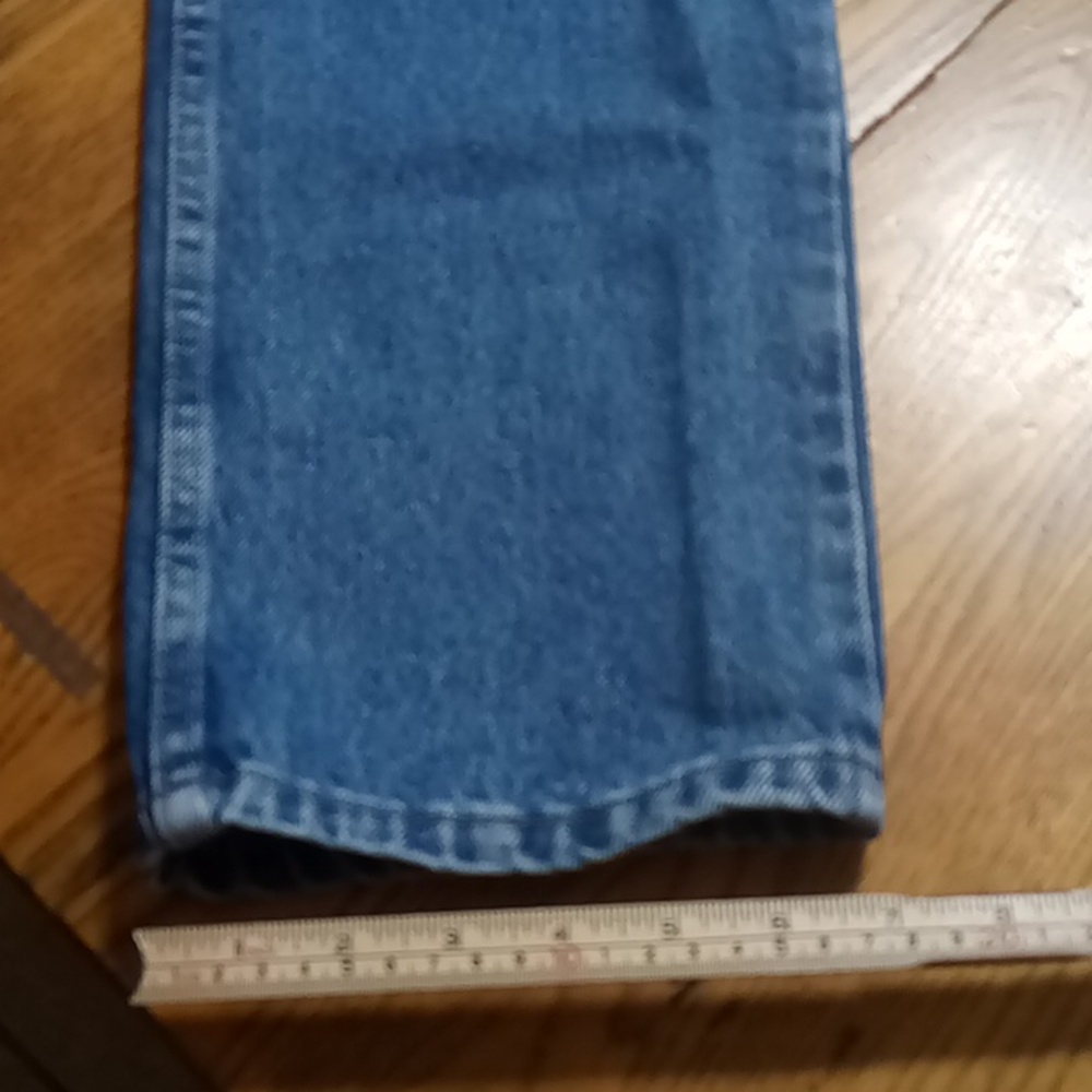 WRANGLER MENS Jeans 30 x 30 Regular Fit BLUE Denim Used Pants Straight Legs ? - Picture 4 of 9